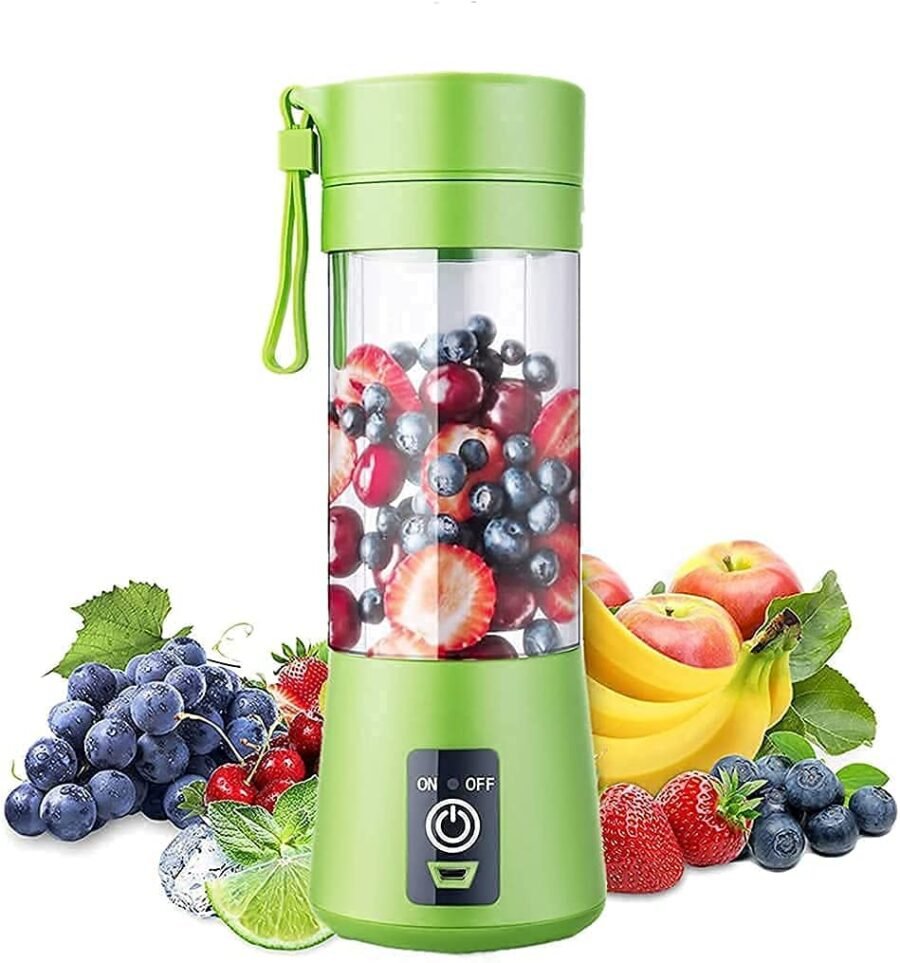 6 Blade Smoothie Maker & Portable USB Rechargeable Electric Juicer Mixer For Home Outdoor