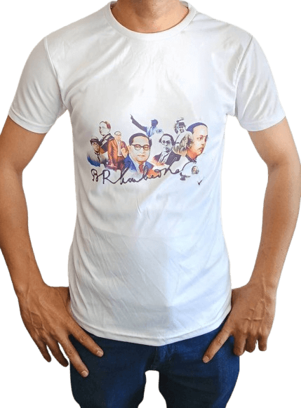 B R Ambedkar Signature T-Shirt, dr. Ambedkar Signature T-Shirt, babasahab Ambedkar Signature T-Shirt, Ambedkar Signature t-shirt, dr B R Ambedkar Signature t-shirt, Jai Bhim t-shirt, Ambedkarite merchandise, white sublimation t-shirt