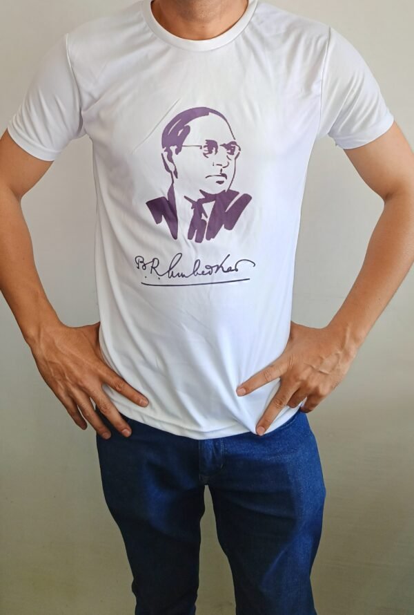 Babasahab Ambedkar Signature Brown Jai Bhim t Shirt