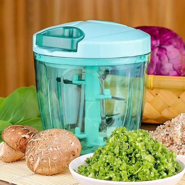 Handy Vegetable Chopper With 4 Stainless Steel Blades