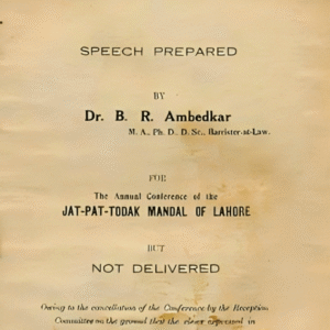 डॉ. बी.आर. आंबेडकर के जाति का विनाश का संक्षिप्त विश्लेषण 
