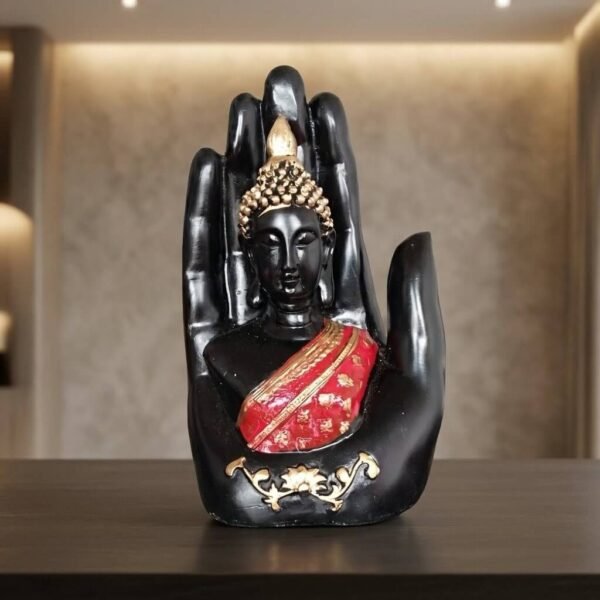 Premium Palm Buddha Statue for Home Decor | Luxury Hand Buddha Showpiece