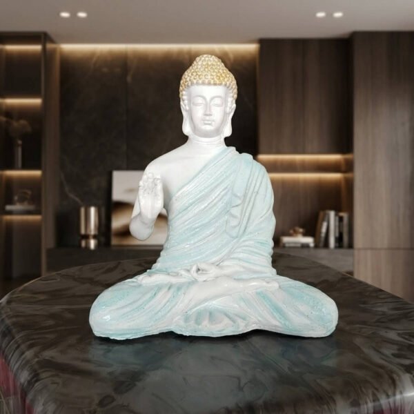 Premium White Buddha Statue for Home Decor | Luxury Meditation Buddha Showpiece